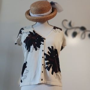 WORTHINGTON Knit Top & Straw Hat